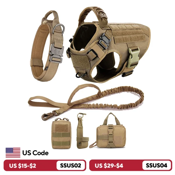 Dog Harness And Collar For Medium Large Dogs