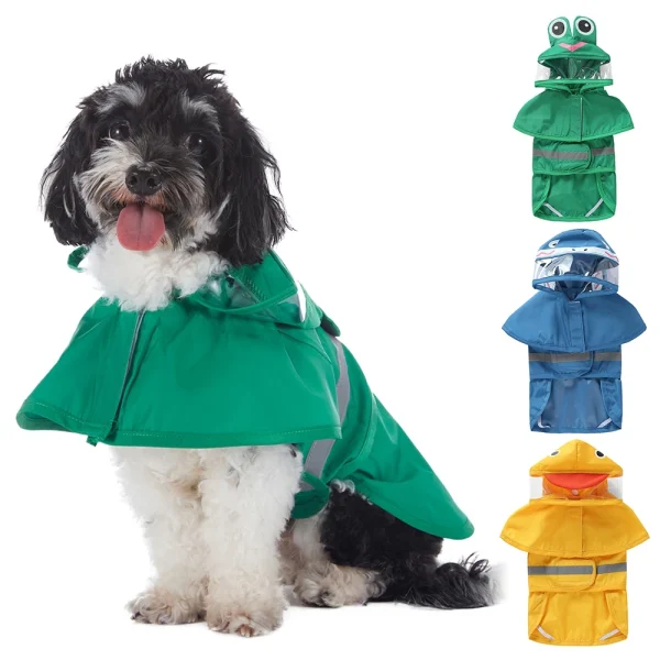 Pet Dog Hooded Raincoat