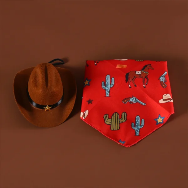 Pet Cowboy Hat and Bandana Costume